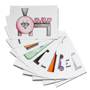 Set: Postkarten Maschinen